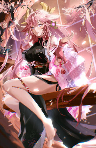 Full body illustration (Complex BG)